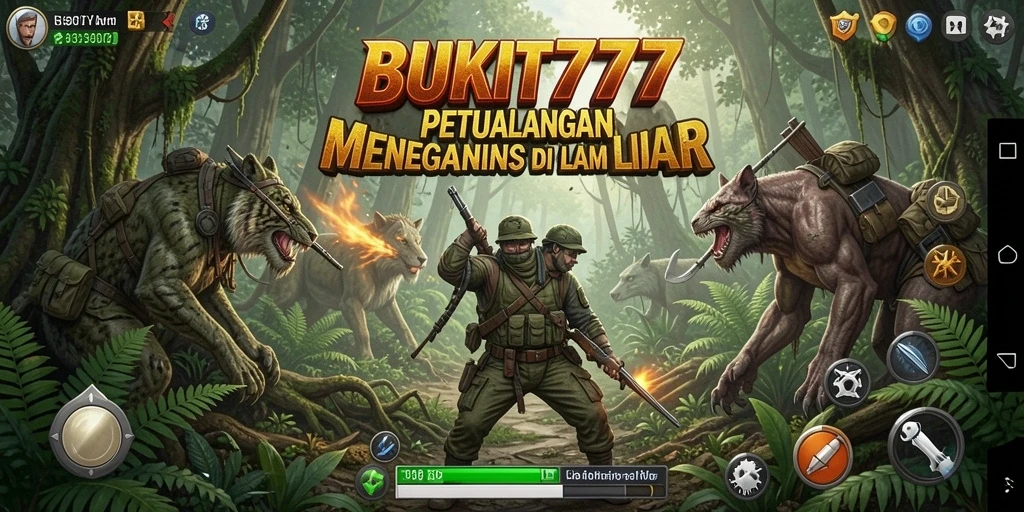 Tangkapan layar gameplay BUKIT777 yang menunjukkan aksi seru di alam terbuka.