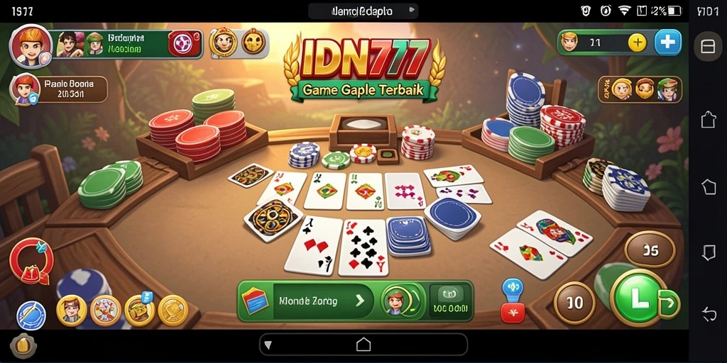 Screenshot IDN777 menampilkan gameplay Gaple yang menarik dan interaktif.