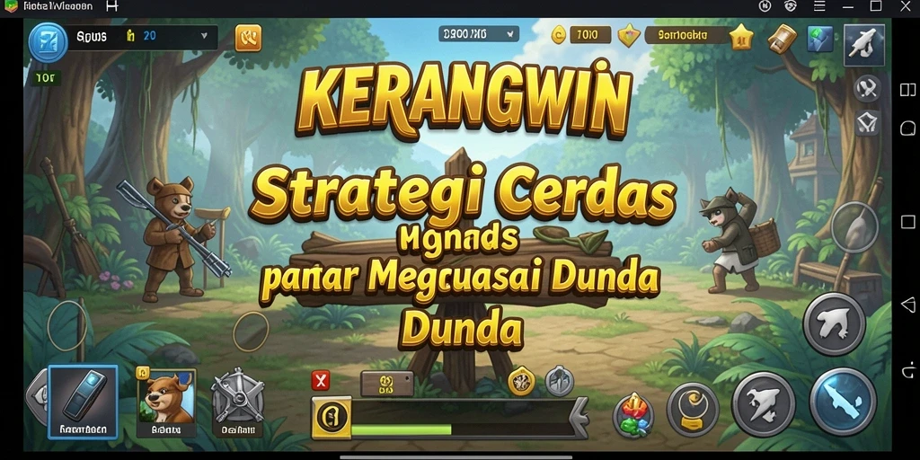Screenshot gameplay KERANGWIN yang menunjukkan pertempuran strategi mendebarkan.