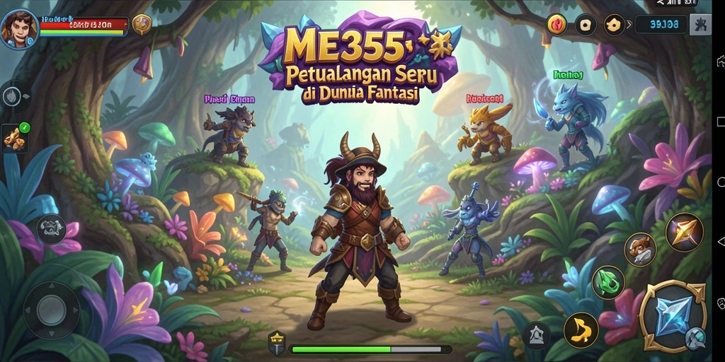 Tampilan gameplay ME355 yang menakjubkan saat menjelajahi dunia adventure.