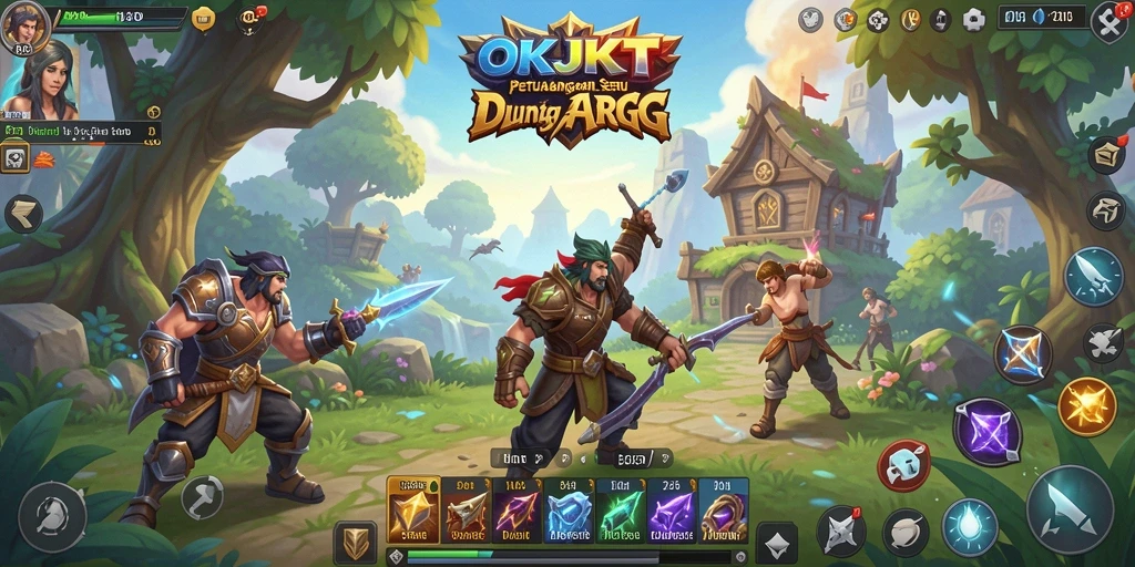 Gameplay seru dengan pertarungan yang mendebarkan di OKJKT.