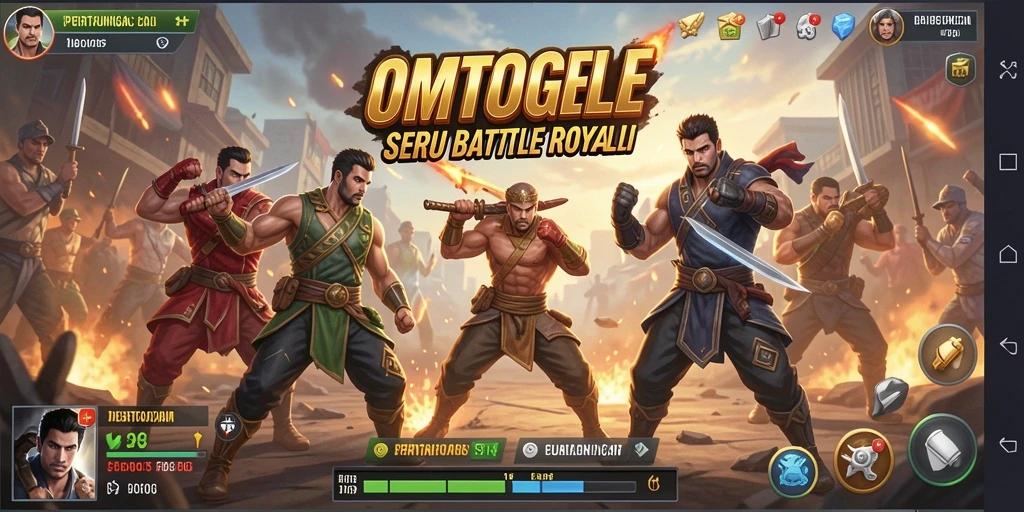 Gameplay seru dalam <strong>OMTOGEL</strong> dengan aksi Battle Royale yang menegangkan.
