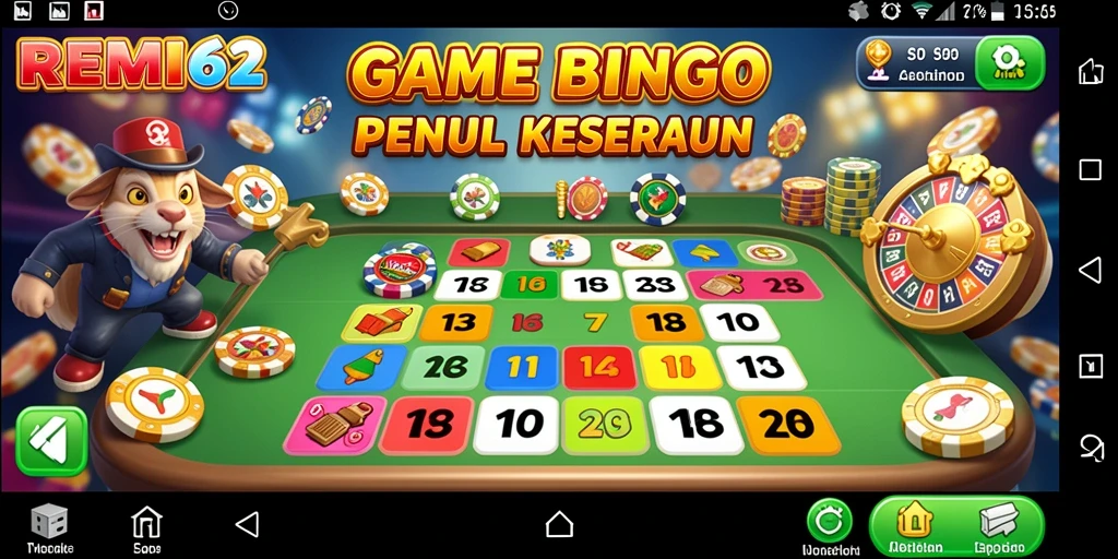 Tampilan gameplay seru dan interaktif dari REMI62 yang menggambarkan suasana Bingo.