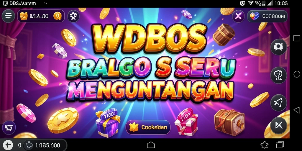 Tangkapan layar gameplay WDBOS dengan desain slot yang menarik.
