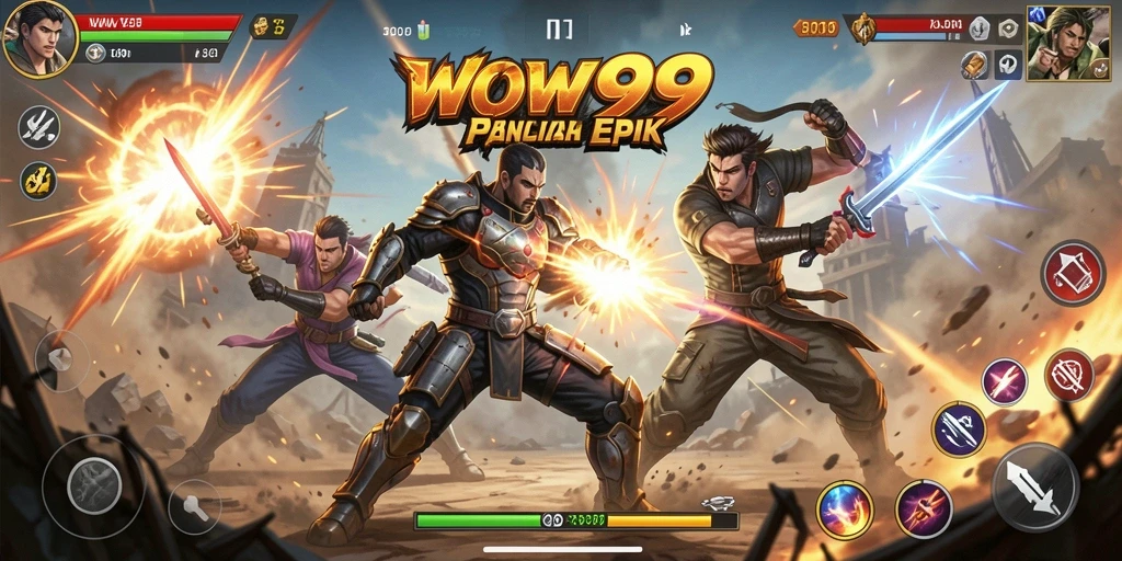 Tampilan seru gameplay WOW99 dalam aksi pertarungan.